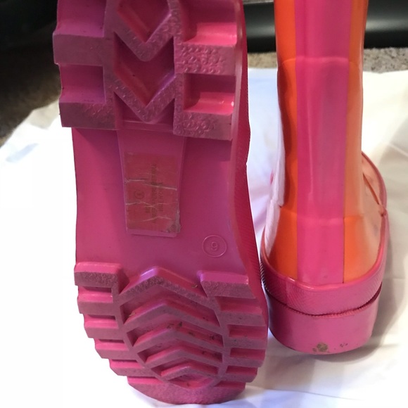 J. Crew Shiny Flamingo Wellies - Picture 6 of 8